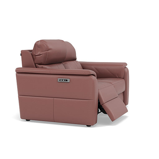 Nicoletti Giacomo 2 Seater Recliner Sofa - 2 Seater Sofa Power Recl Lumber Support CB Torello - Power with Power Headrest and Power Lumbar