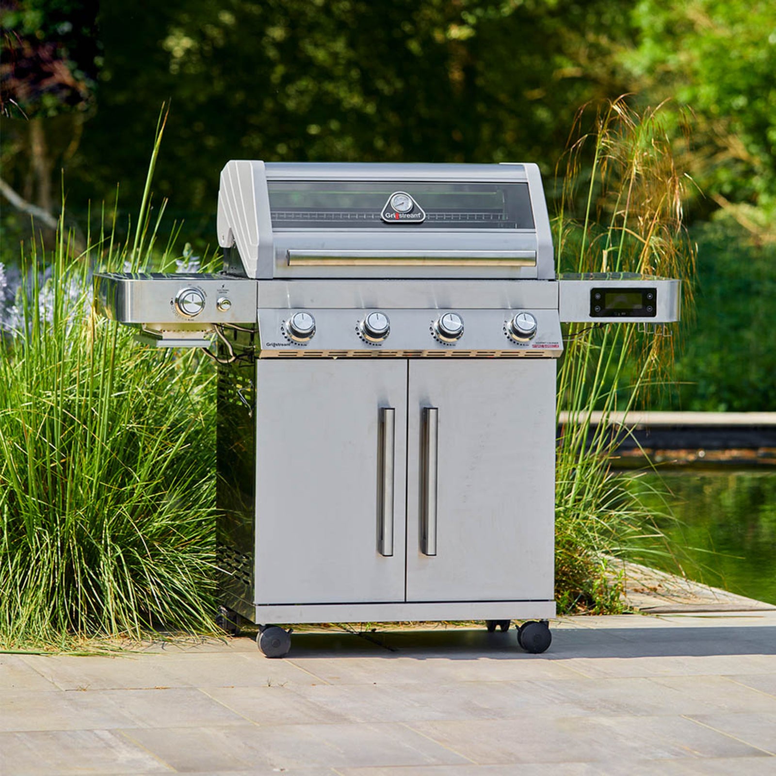 Gourmet 4 Burner Hybrid with Steak Shelf - SS Sterling Home 1