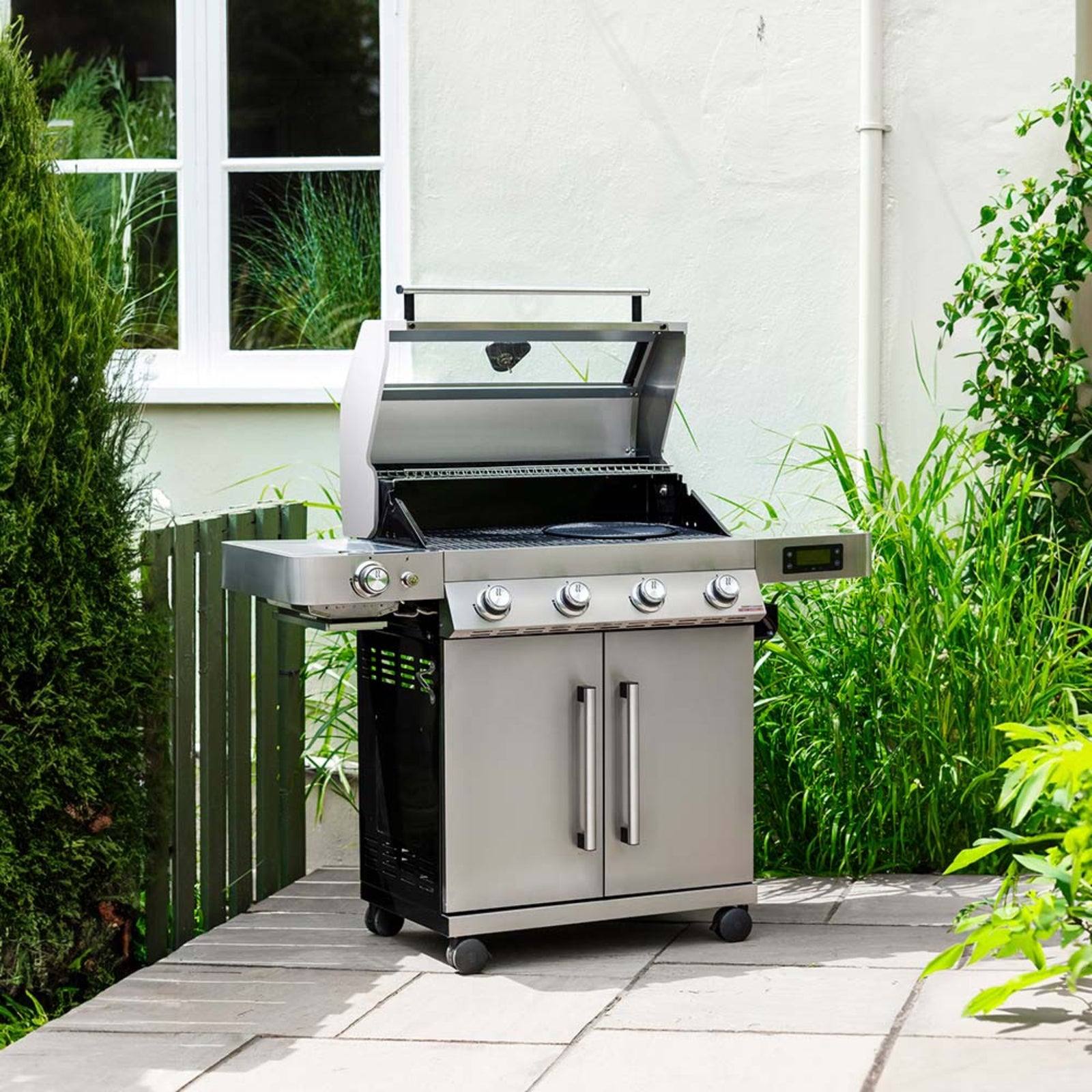Gourmet 4 Burner Hybrid with Steak Shelf - SS Sterling Home 2