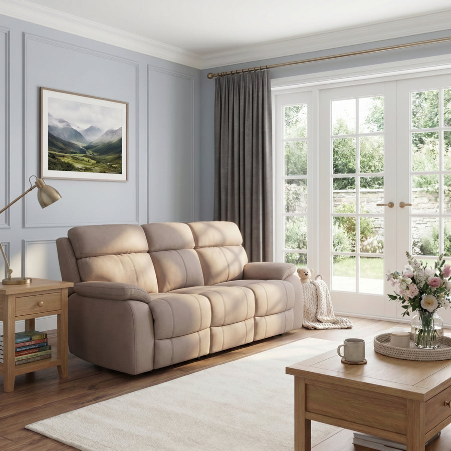 Galaxy 3 Seater Sofa - 3 Seater Fabric 3 Seater Sofas Sterling Home 2