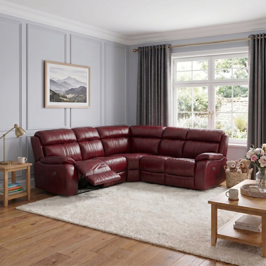Galaxy Corner Recliner Sofa - Combination 3 2 Corner 2 with 2 Power Recliners Cat 20S - Left Hand Facing - Power Recliner with USB Corner Sofas Sterling Home 2
