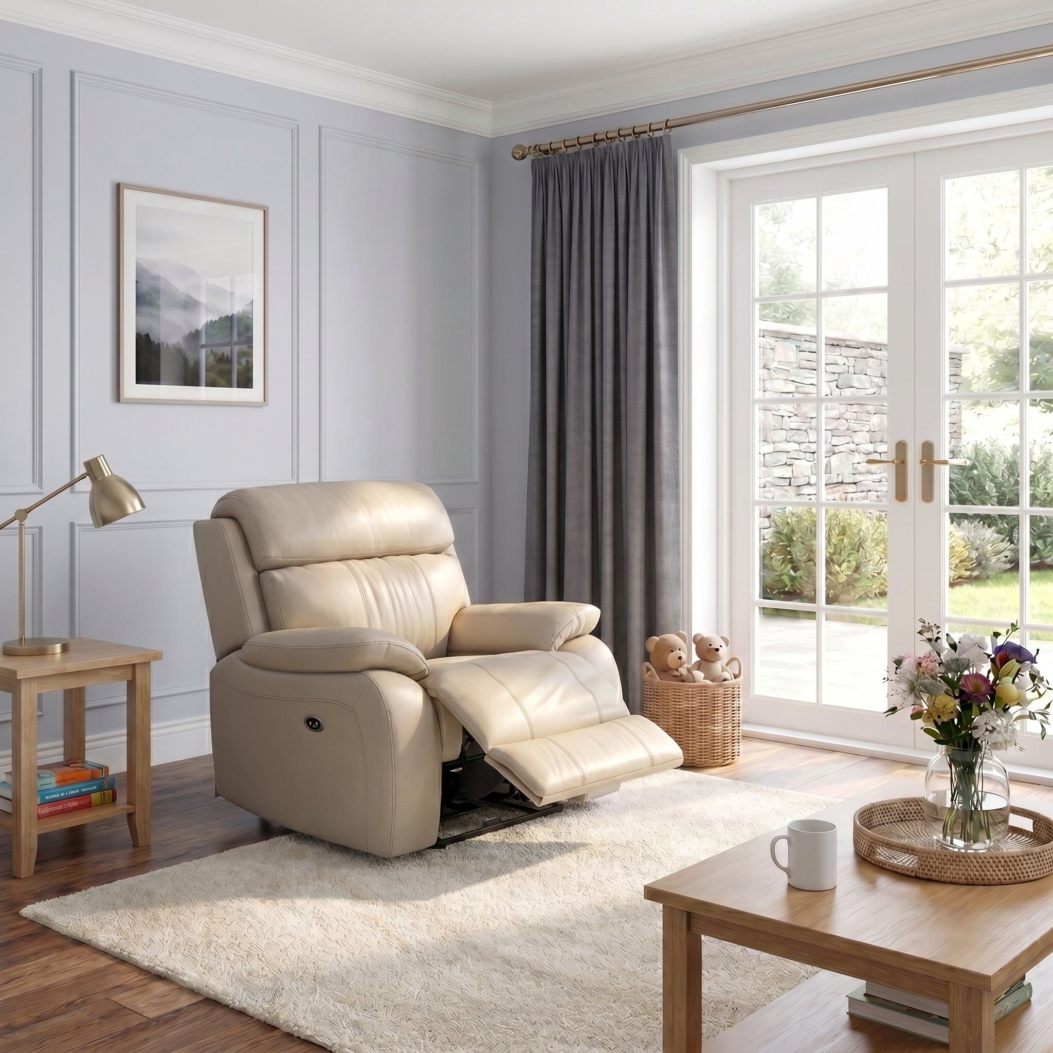 Galaxy Recliner Armchair - Manual Recliner Chair Fabric - Manual Recliner Sterling Home 2