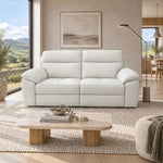 Nicoletti Vivaldi 3 Seater Recliner Sofa    - 3 Seater Double Power Recliner NA/NE  - Power Recliner with USB-C — Gaston 701 Bianco, gallery image 1