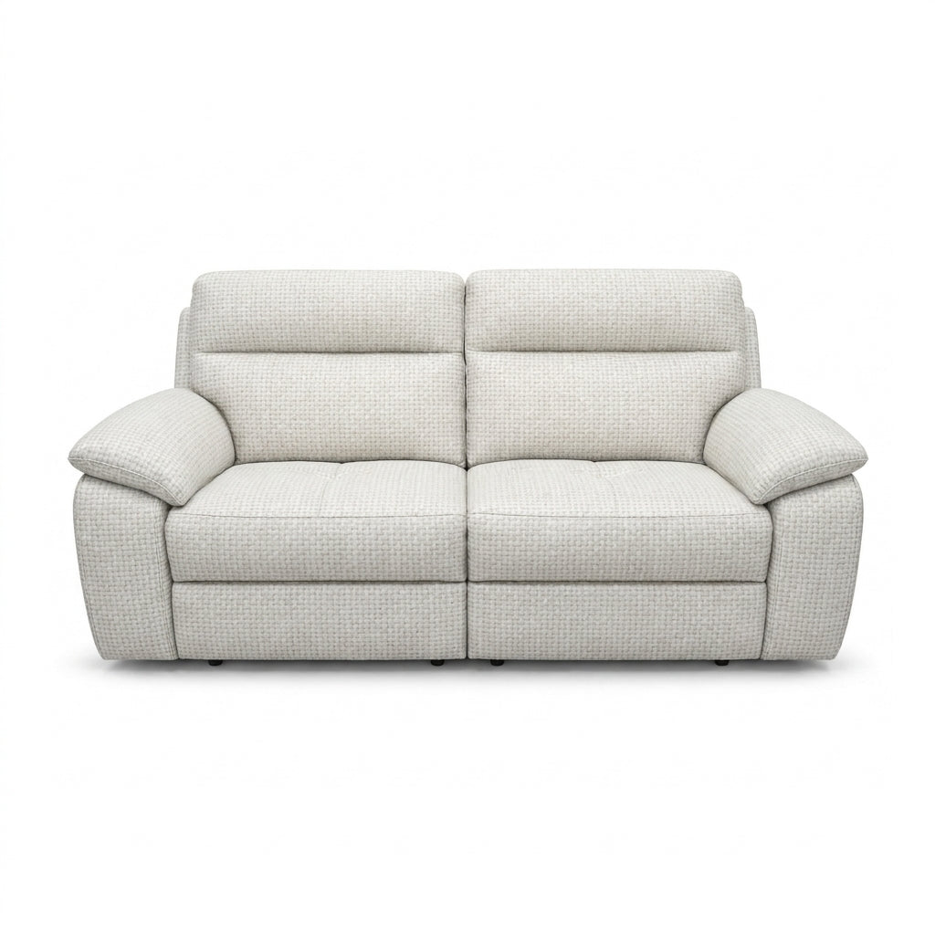 Nicoletti Vivaldi 3 Seater Recliner Sofa - 3 Seater Double Power Recliner NA/NE - Power Recliner with USB-C 3 Seater Sofas Sterling Home 1 Gaston 701 Bianco