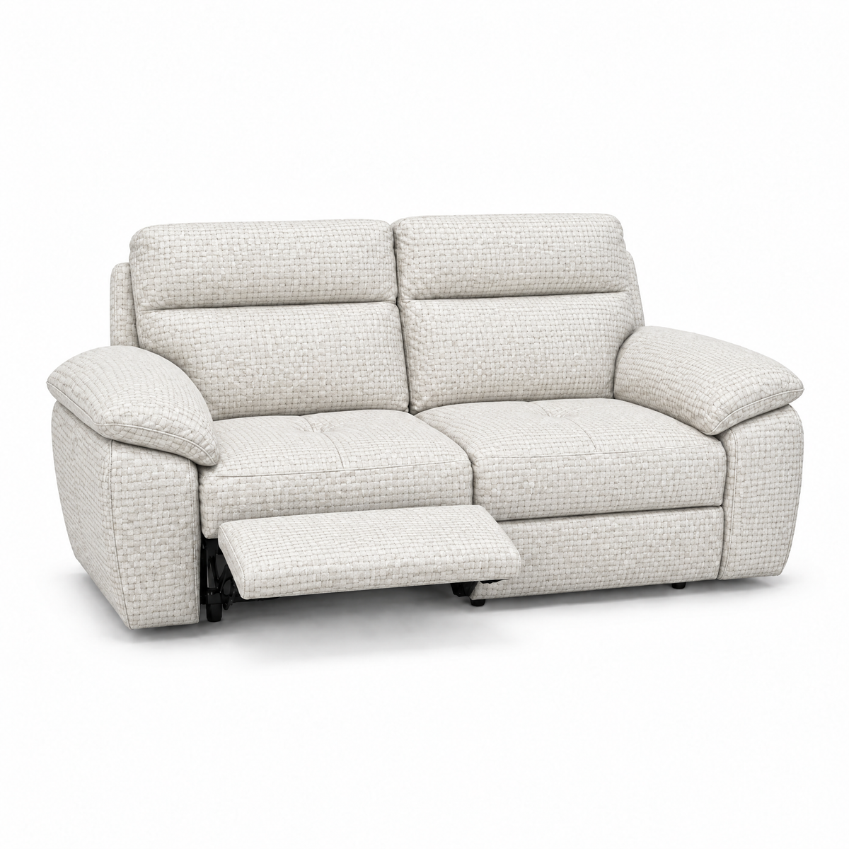 Nicoletti Vivaldi 3 Seater Recliner Sofa    - 3 Seater Double Power Recliner NA/NE  - Power Recliner with USB-C — Gaston 701 Bianco, gallery image 2