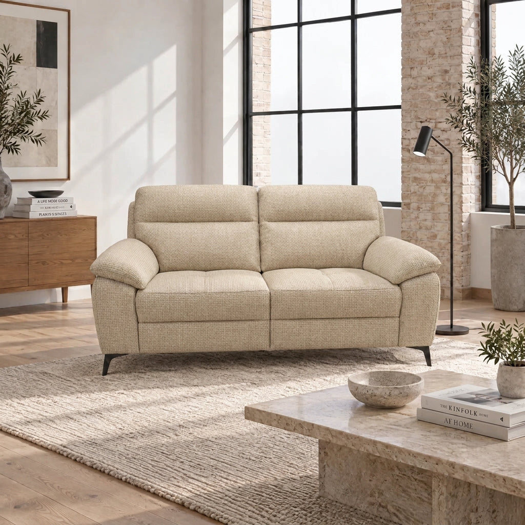 Nicoletti Vivaldi 2 Seater Sofa On Legs - 2 Seater Sofa on Legs NA/NE — Gaston 704 Avorio, gallery image 1