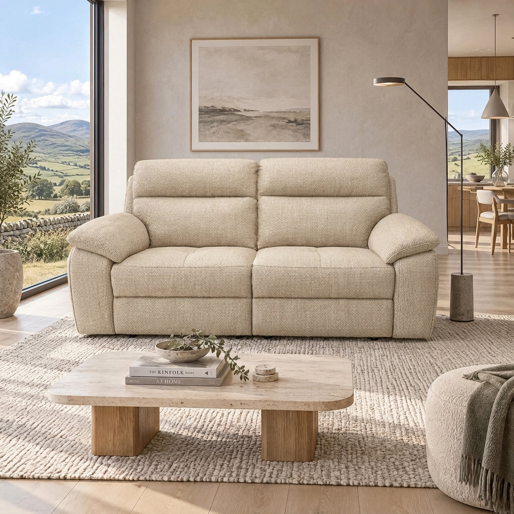 Nicoletti Vivaldi 3 Seater Sofa    - 3 Seater NA/NE — Gaston 704 Avorio, gallery image 1