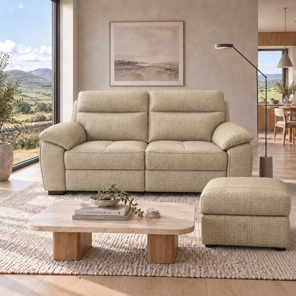 Nicoletti Vivaldi Storage Footstool - Ottoman Holder NA/NE — Gaston 704 Avorio, gallery image 1
