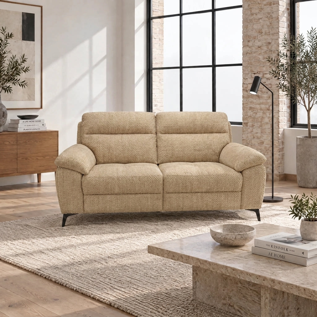 Nicoletti Vivaldi 2 Seater Sofa On Legs - 2 Seater Sofa on Legs NA/NE — Gaston 7104 Beige, gallery image 1