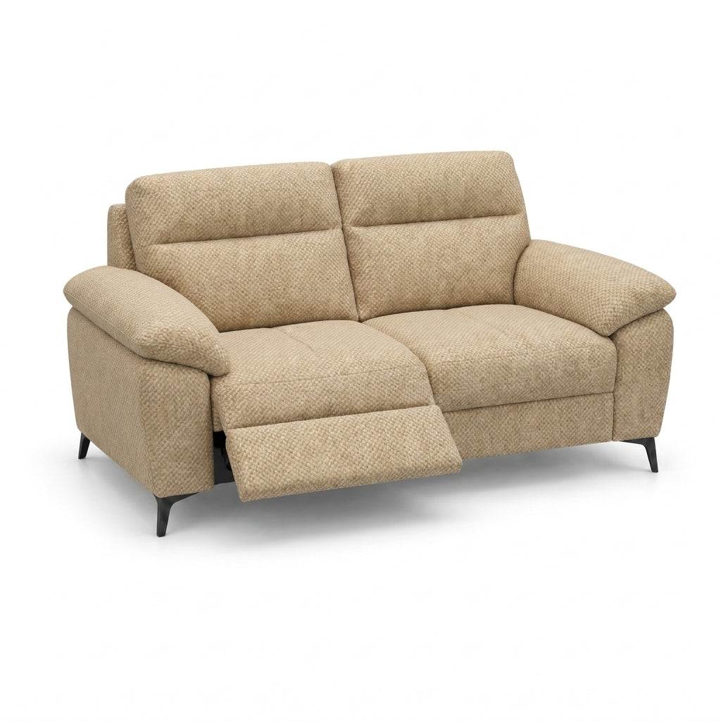 Nicoletti Vivaldi 2 Seater Recliner Sofa On Legs - 2 Seater Double Power Recliner on Legs NA/NE - Power Recliner with USB-C 2 Seater Sofas Sterling Home 13 Gaston 7104 Beige