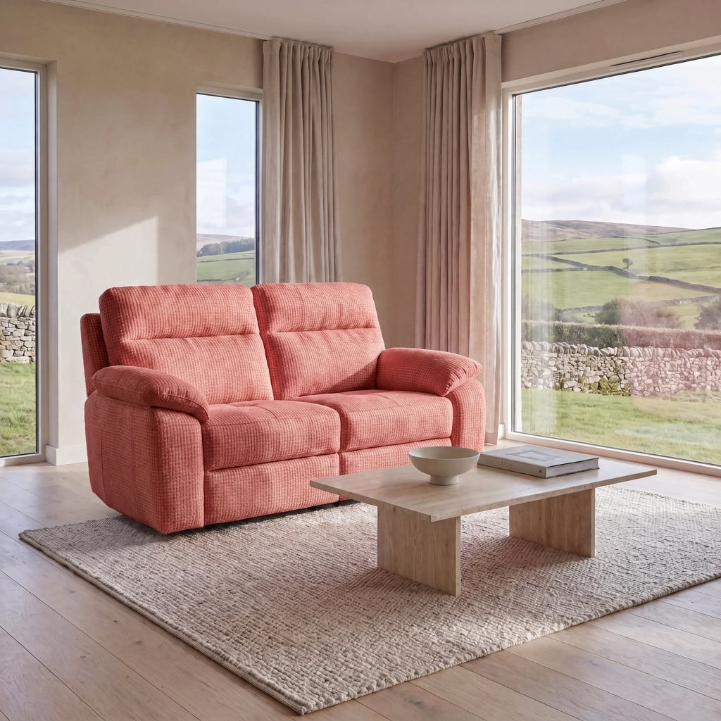 Nicoletti Vivaldi 2 Seater Sofa    - 2 Seater NA/NE — Gaston 713 Amaranto, gallery image 1
