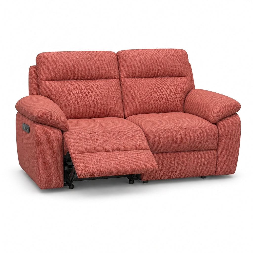 Nicoletti Vivaldi 2 Seater Recliner Sofa - 2 Seater Double Power Recliner NA/NE - Power Recliner with USB-C 2 Seater Sofas Sterling Home 3 Gaston 713 Amaranto