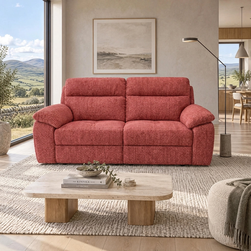 Nicoletti Vivaldi 3 Seater Sofa    - 3 Seater NA/NE — Gaston 713 Amaranto, gallery image 1