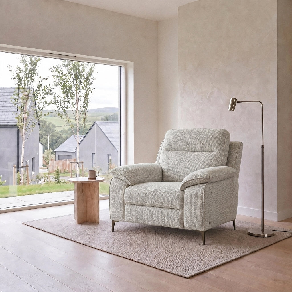 Nicoletti Vivaldi Armchair On Legs  - Chair on Legs NA/NE — Gaston 714 Grigio, gallery image 1