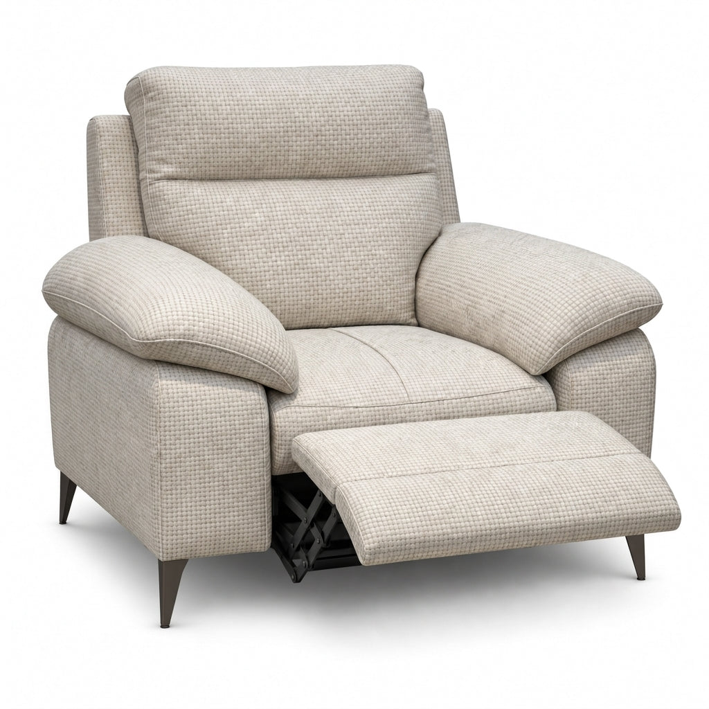 Nicoletti Vivaldi Recliner Armchair On Legs  - Power Recliner Chair on Legs NA/NE - Power Recliner with USB-C