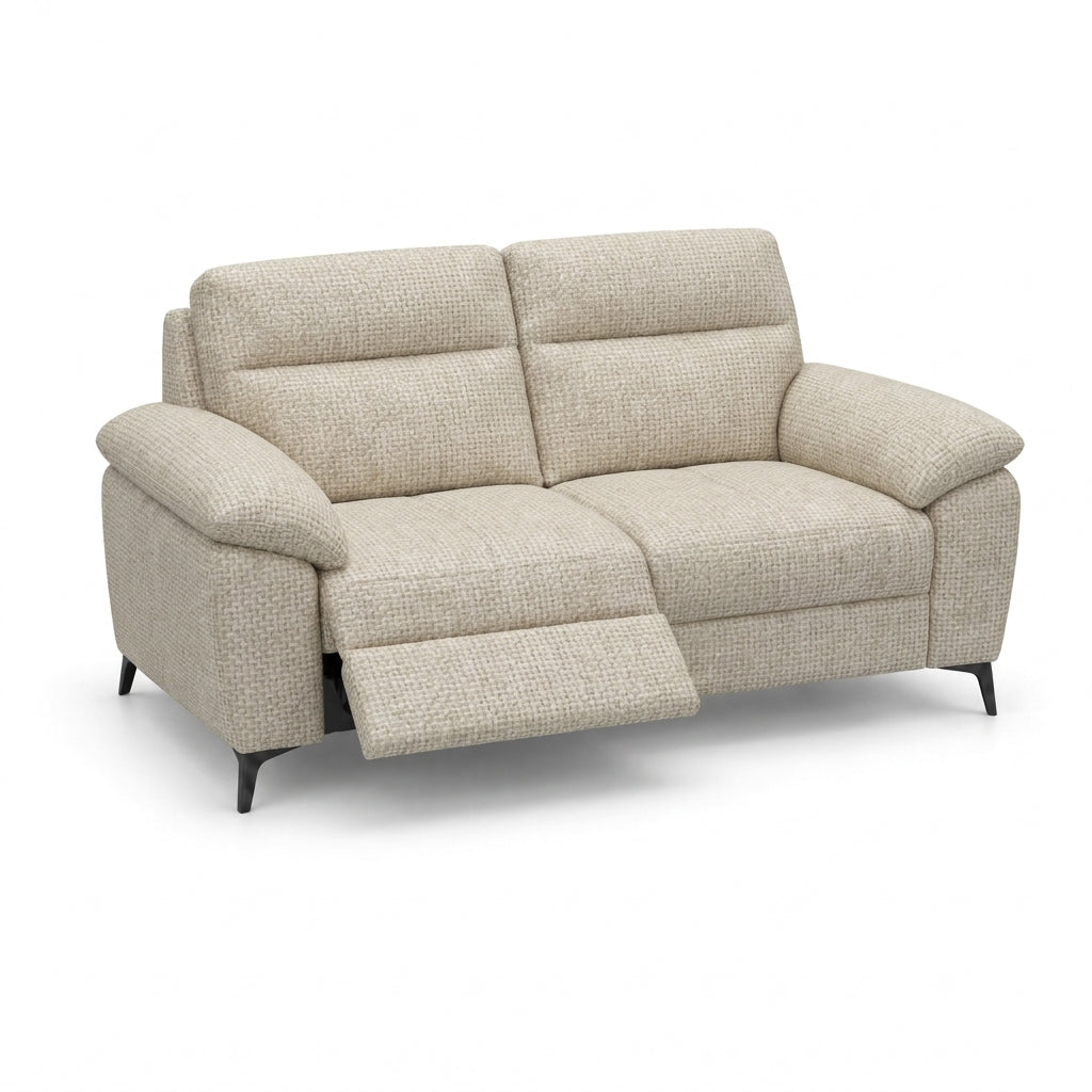 Nicoletti Vivaldi 2 Seater Recliner Sofa On Legs - 2 Seater Double Power Recliner on Legs NA/NE - Power Recliner with USB-C 2 Seater Sofas Sterling Home 4 Gaston 714 Grigio
