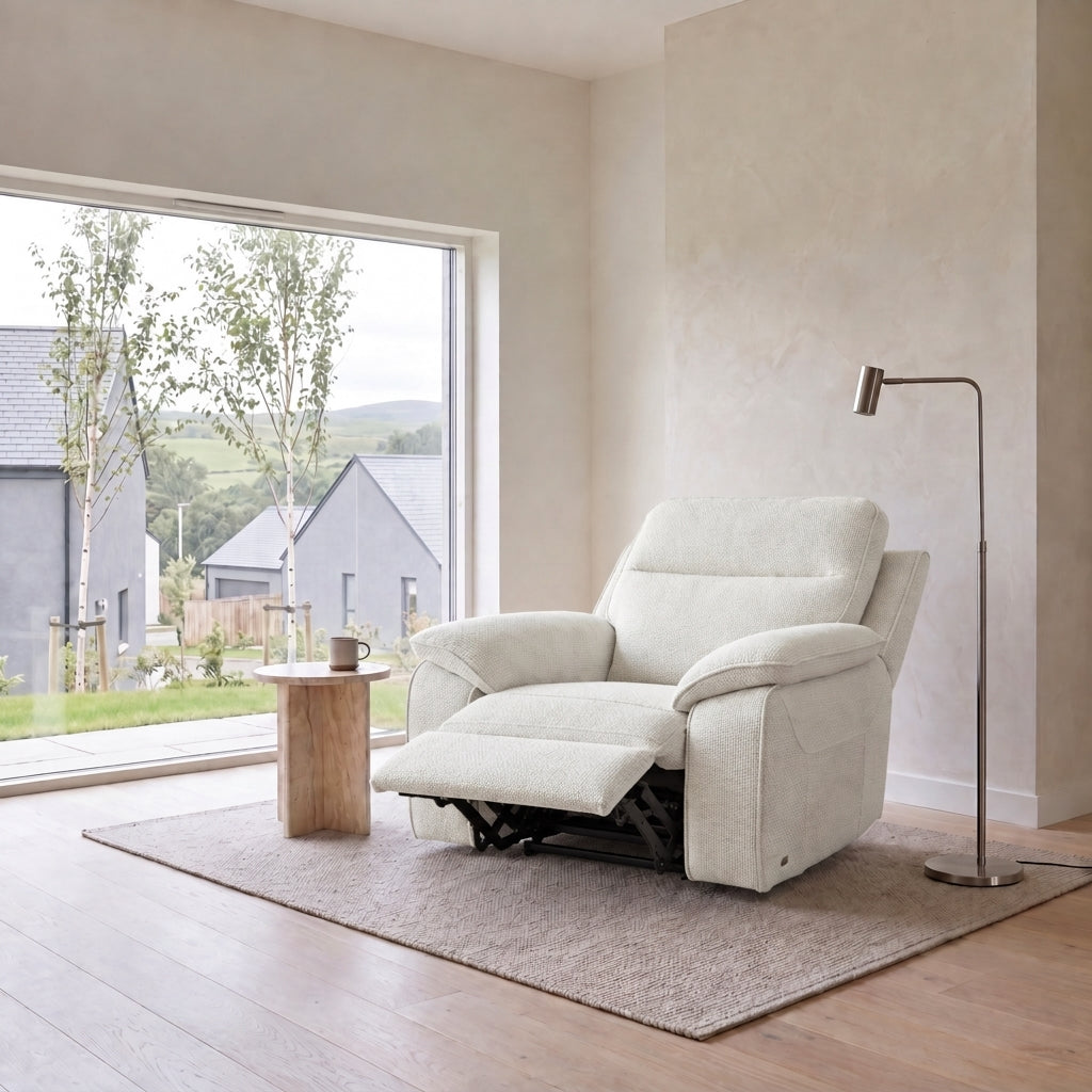 Nicoletti Vivaldi Recliner Armchair - Power Recliner Chair NA/NE - Power Recliner with USB-C — Gaston 714 Grigio, gallery image 1
