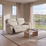 Nicoletti Vivaldi 2 Seater Recliner Sofa - 2 Seater Double Power Recliner NA/NE - Power Recliner with USB-C — Gaston 714 Grigio, gallery image 1