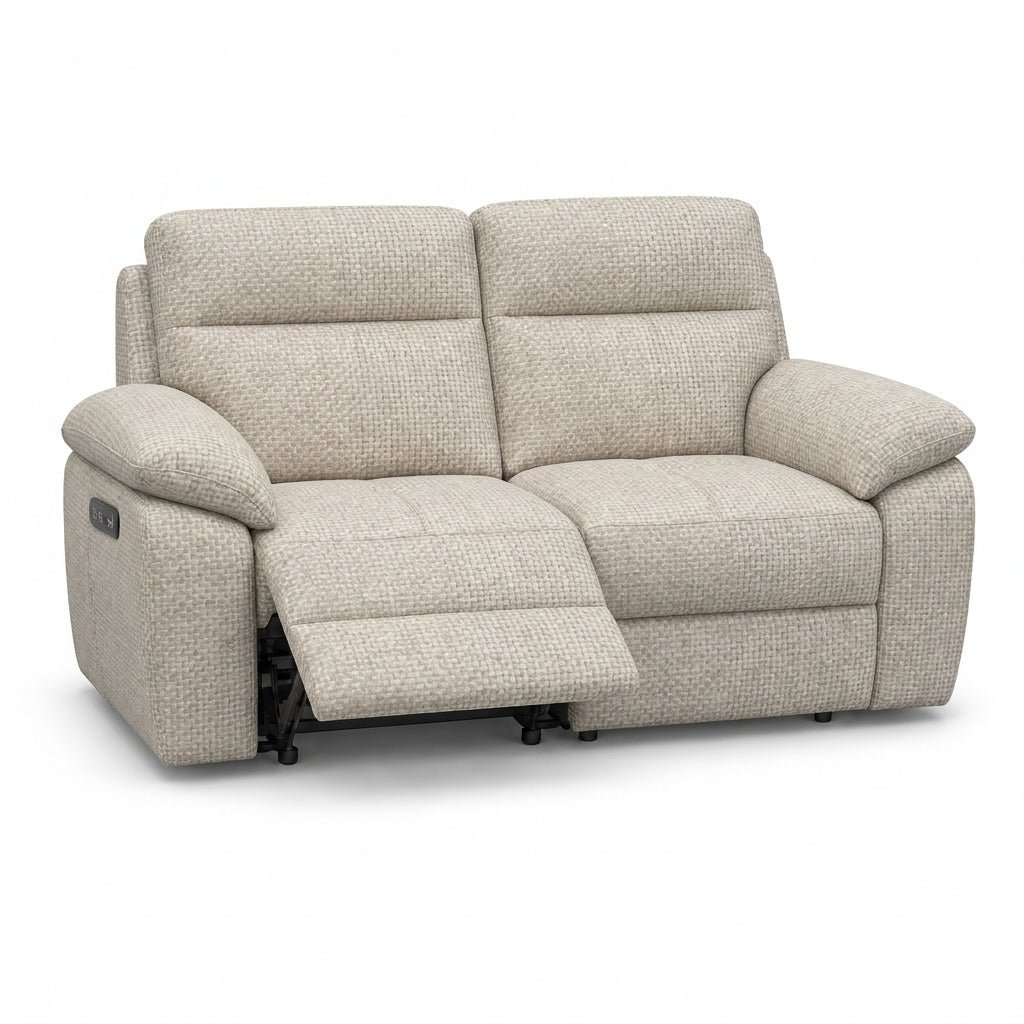 Nicoletti Vivaldi 2 Seater Recliner Sofa - 2 Seater Double Power Recliner NA/NE - Power Recliner with USB-C 2 Seater Sofas Sterling Home 4 Gaston 714 Grigio