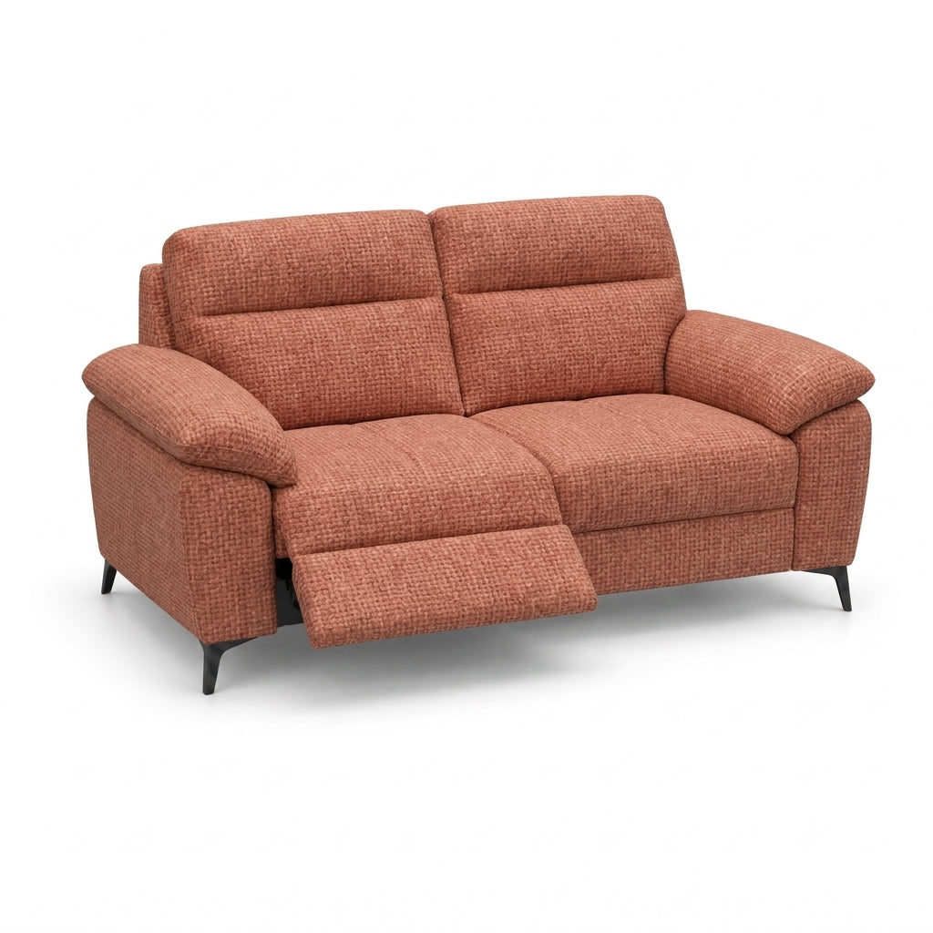 Nicoletti Vivaldi 2 Seater Recliner Sofa On Legs - 2 Seater Double Power Recliner on Legs NA/NE - Power Recliner with USB-C 2 Seater Sofas Sterling Home 6 Gaston 724 Corallo