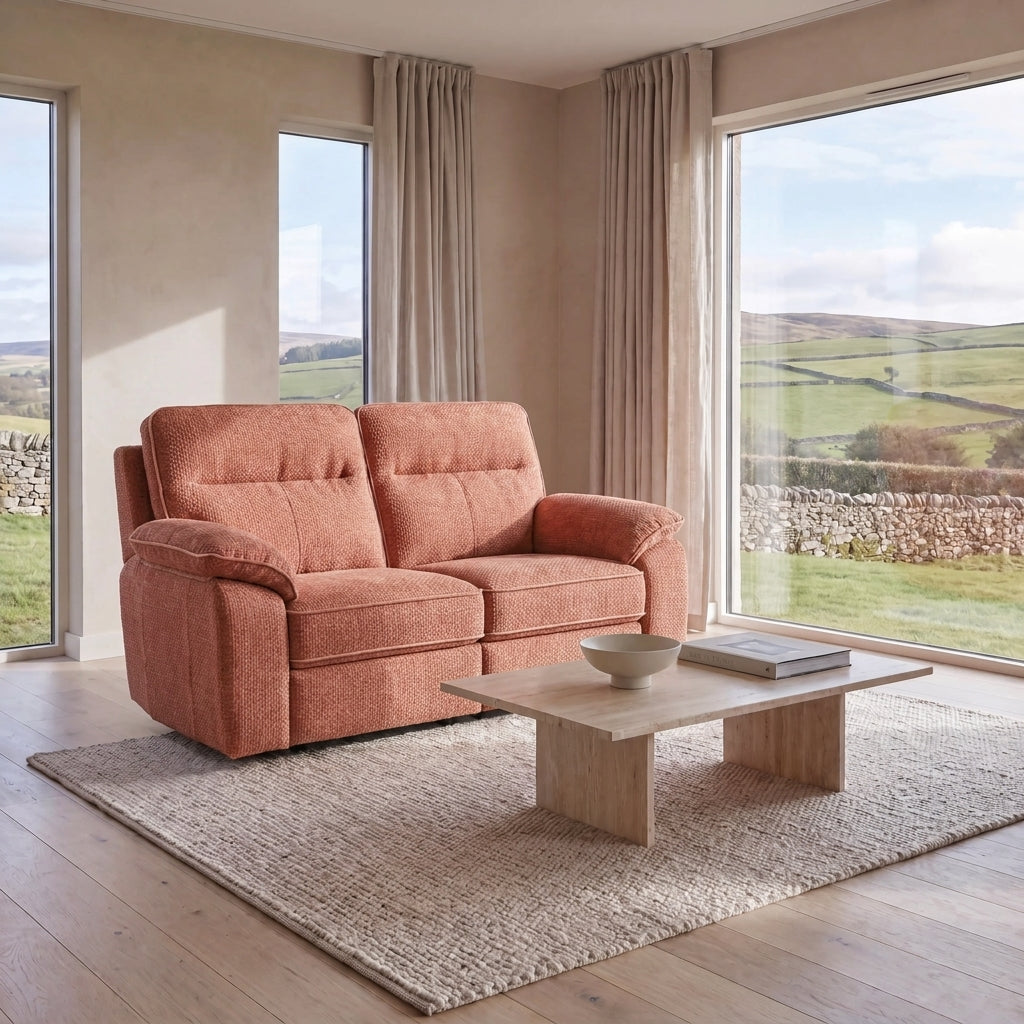 Nicoletti Vivaldi 2 Seater Sofa    - 2 Seater NA/NE — Gaston 724 Corallo, gallery image 1