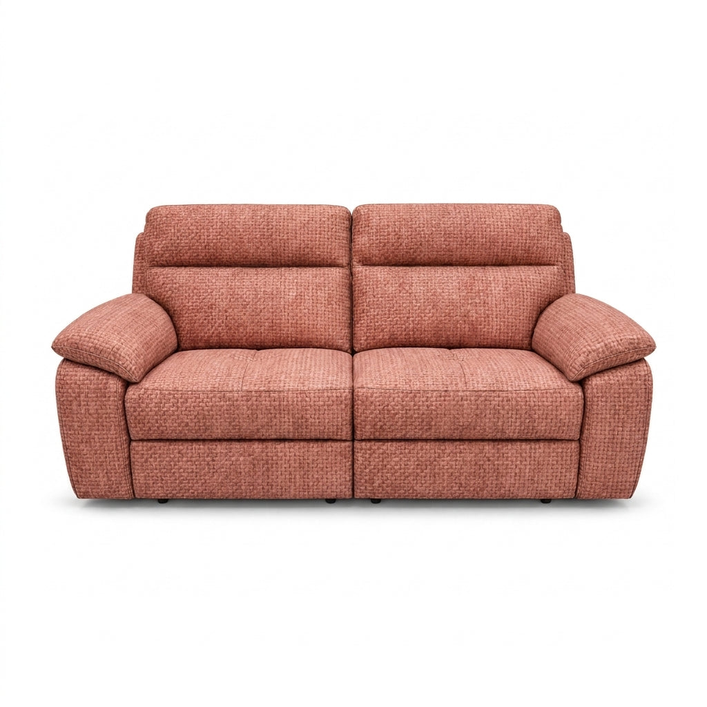Nicoletti Vivaldi 3 Seater Recliner Sofa - 3 Seater Double Power Recliner NA/NE - Power Recliner with USB-C 3 Seater Sofas Sterling Home 6 Gaston 724 Corallo