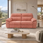Nicoletti Vivaldi 3 Seater Recliner Sofa    - 3 Seater Double Power Recliner NA/NE  - Power Recliner with USB-C — Gaston 724 Corallo, gallery image 1