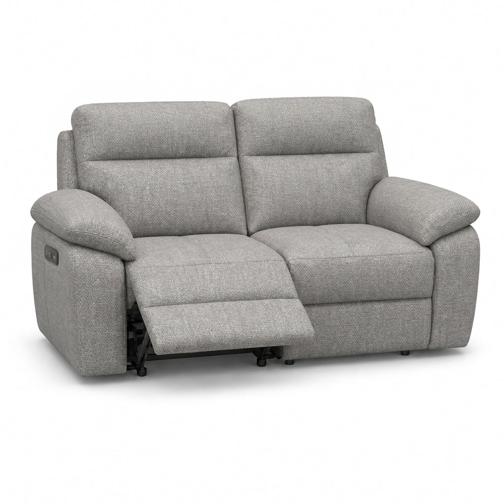Nicoletti Vivaldi 2 Seater Recliner Sofa - 2 Seater Double Power Recliner NA/NE - Power Recliner with USB-C 2 Seater Sofas Sterling Home 5 Gaston 724 Visone