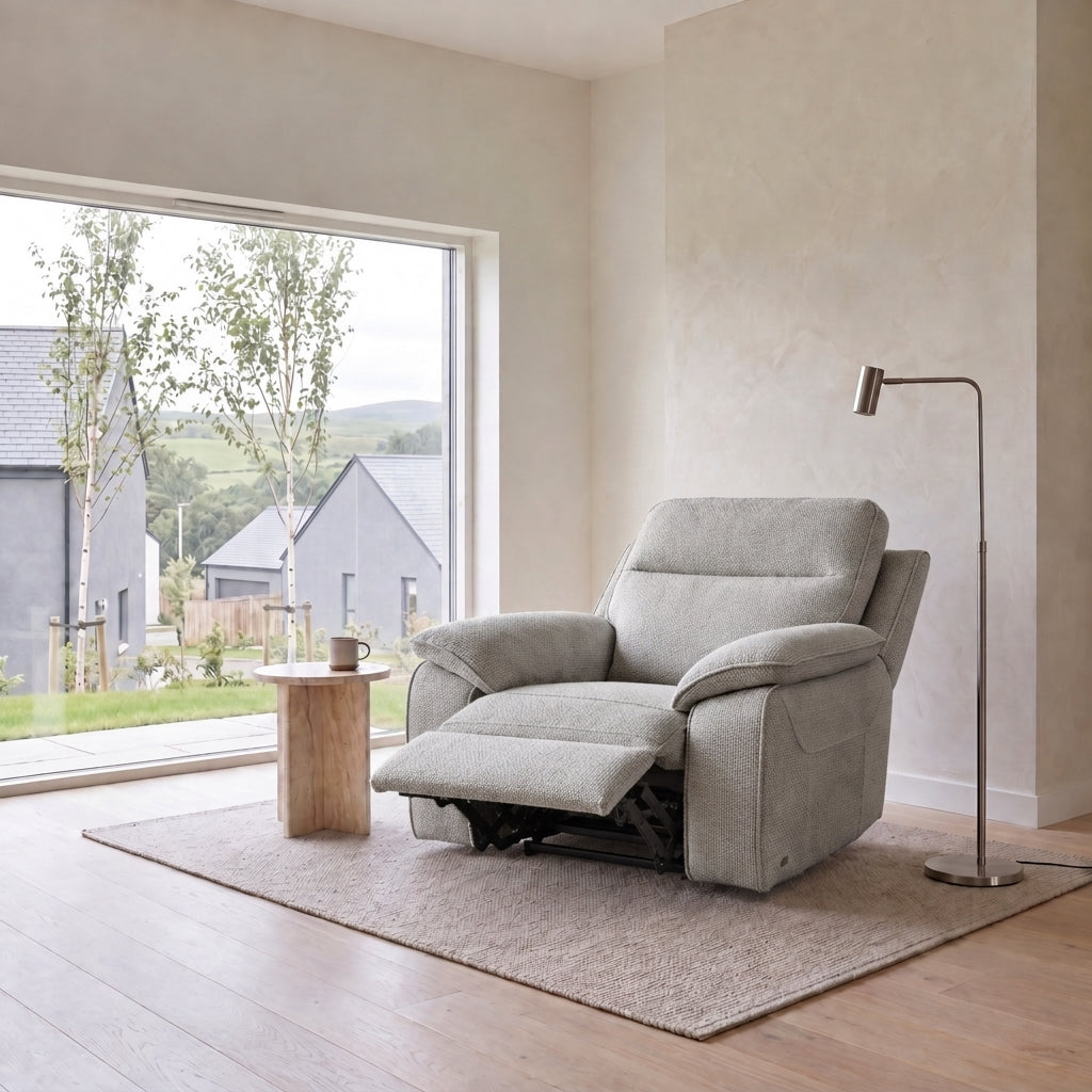 Nicoletti Vivaldi Recliner Armchair - Power Recliner Chair NA/NE - Power Recliner with USB-C — Gaston 724 Visone, gallery image 2