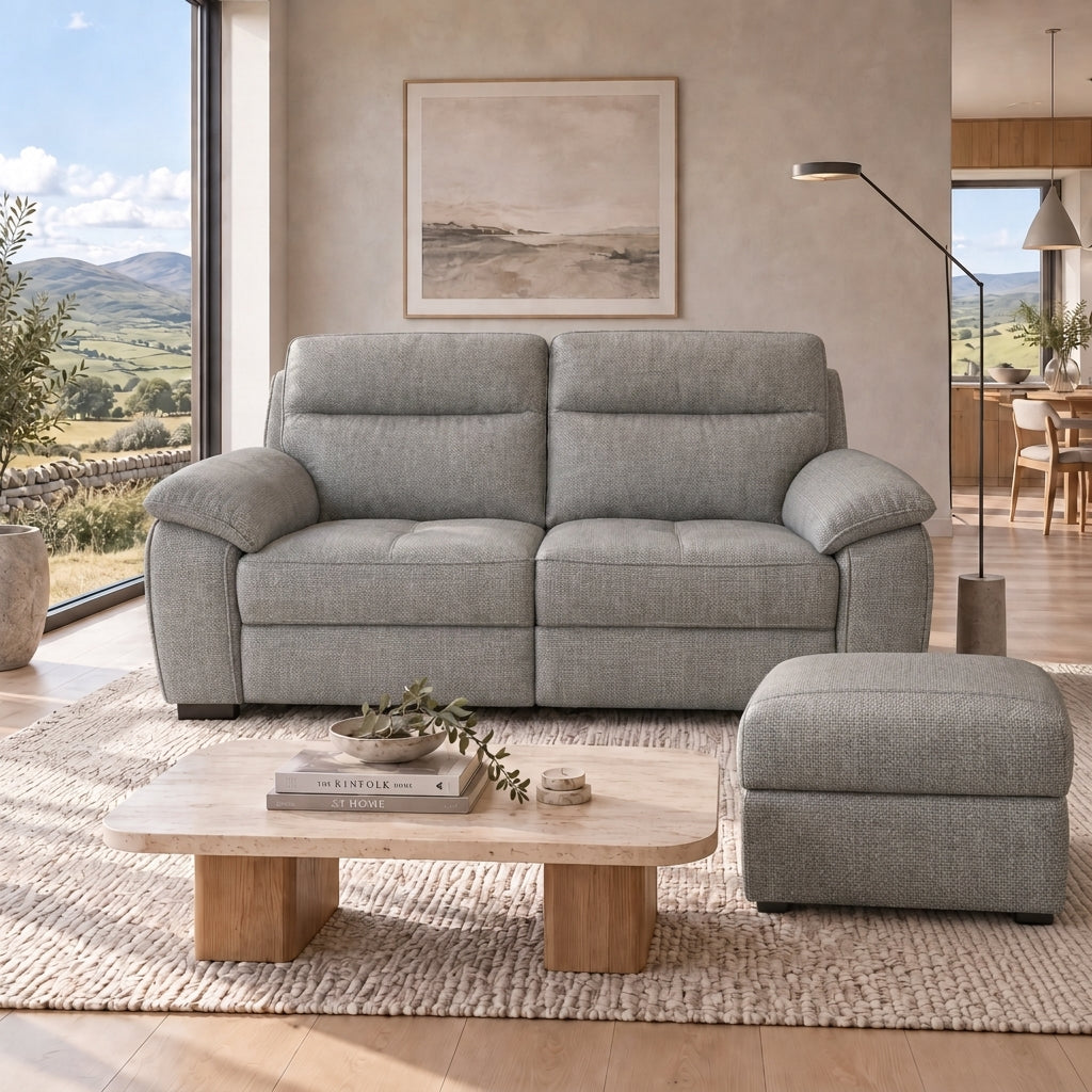 Nicoletti Vivaldi Storage Footstool - Ottoman Holder NA/NE — Gaston 724 Visone, gallery image 1