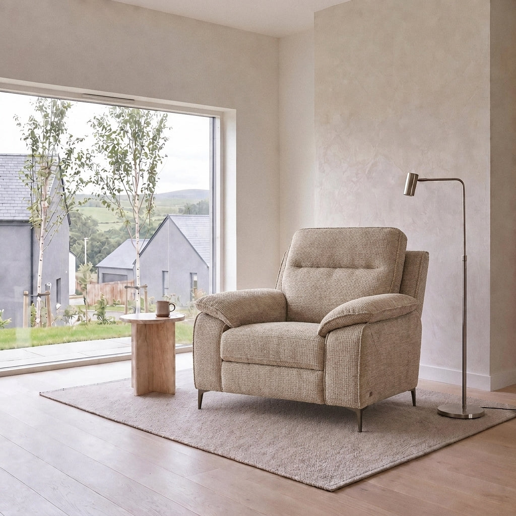 Nicoletti Vivaldi Armchair On Legs  - Chair on Legs NA/NE — Gaston 734 Sabbia, gallery image 1
