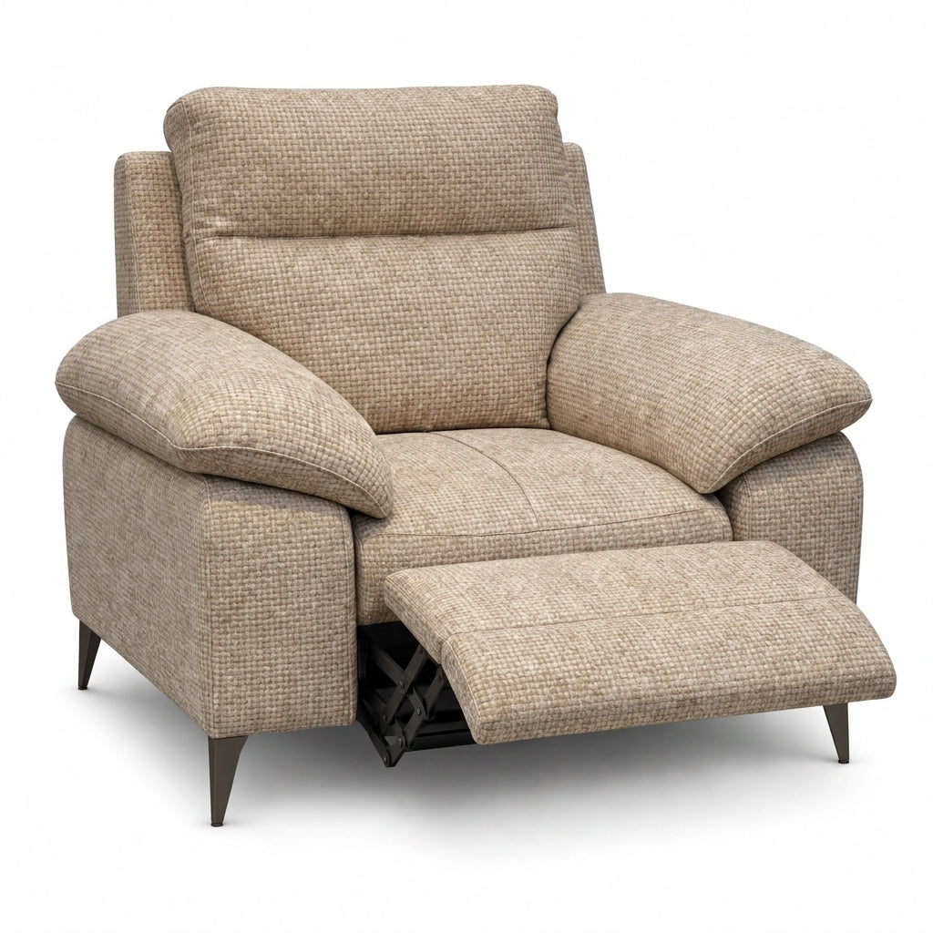 Nicoletti Vivaldi Recliner Armchair On Legs  - Power Recliner Chair on Legs NA/NE - Power Recliner with USB-C