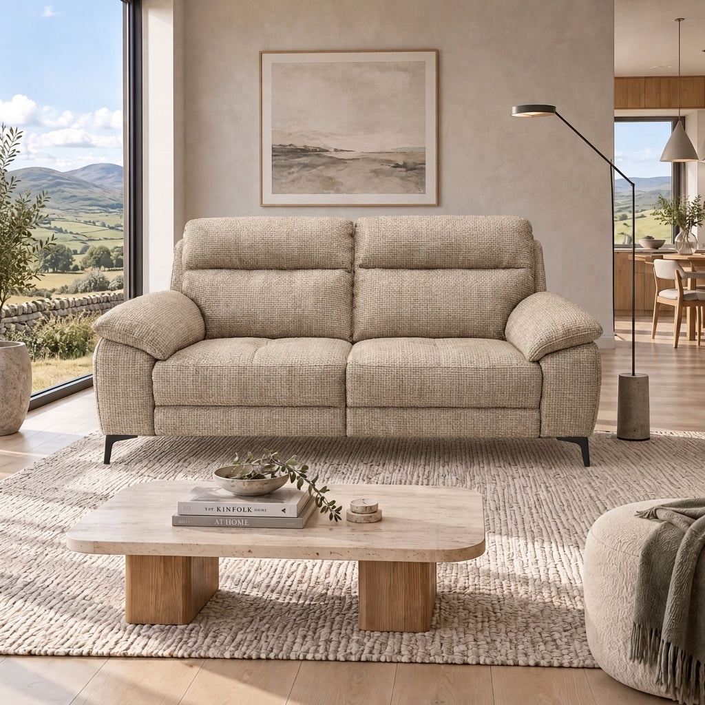 Nicoletti Vivaldi 3 Seater Sofa On Legs  - 3 Seater Sofa on Legs NA/NE — Gaston 734 Sabbia, gallery image 1
