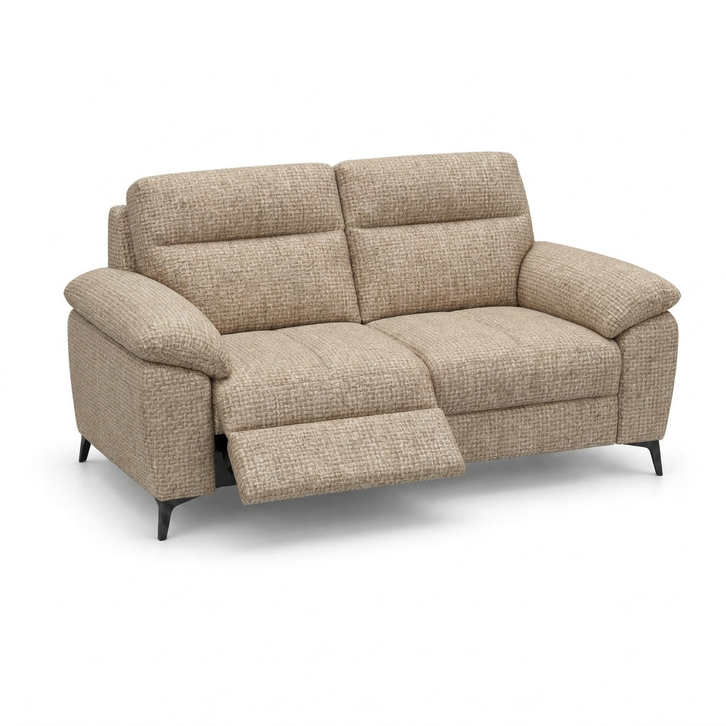 Nicoletti Vivaldi 2 Seater Recliner Sofa On Legs - 2 Seater Double Power Recliner on Legs NA/NE - Power Recliner with USB-C 2 Seater Sofas Sterling Home 7 Gaston 734 Sabbia