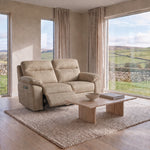Nicoletti Vivaldi 2 Seater Recliner Sofa - 2 Seater Double Power Recliner NA/NE - Power Recliner with USB-C — Gaston 734 Sabbia, gallery image 1