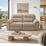 Nicoletti Vivaldi 3 Seater Recliner Sofa    - 3 Seater Double Power Recliner NA/NE  - Power Recliner with USB-C — Gaston 734 Sabbia, gallery image 1