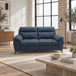 Nicoletti Vivaldi 2 Seater Sofa On Legs - 2 Seater Sofa on Legs NA/NE — Gaston 737 Blu, gallery image 1