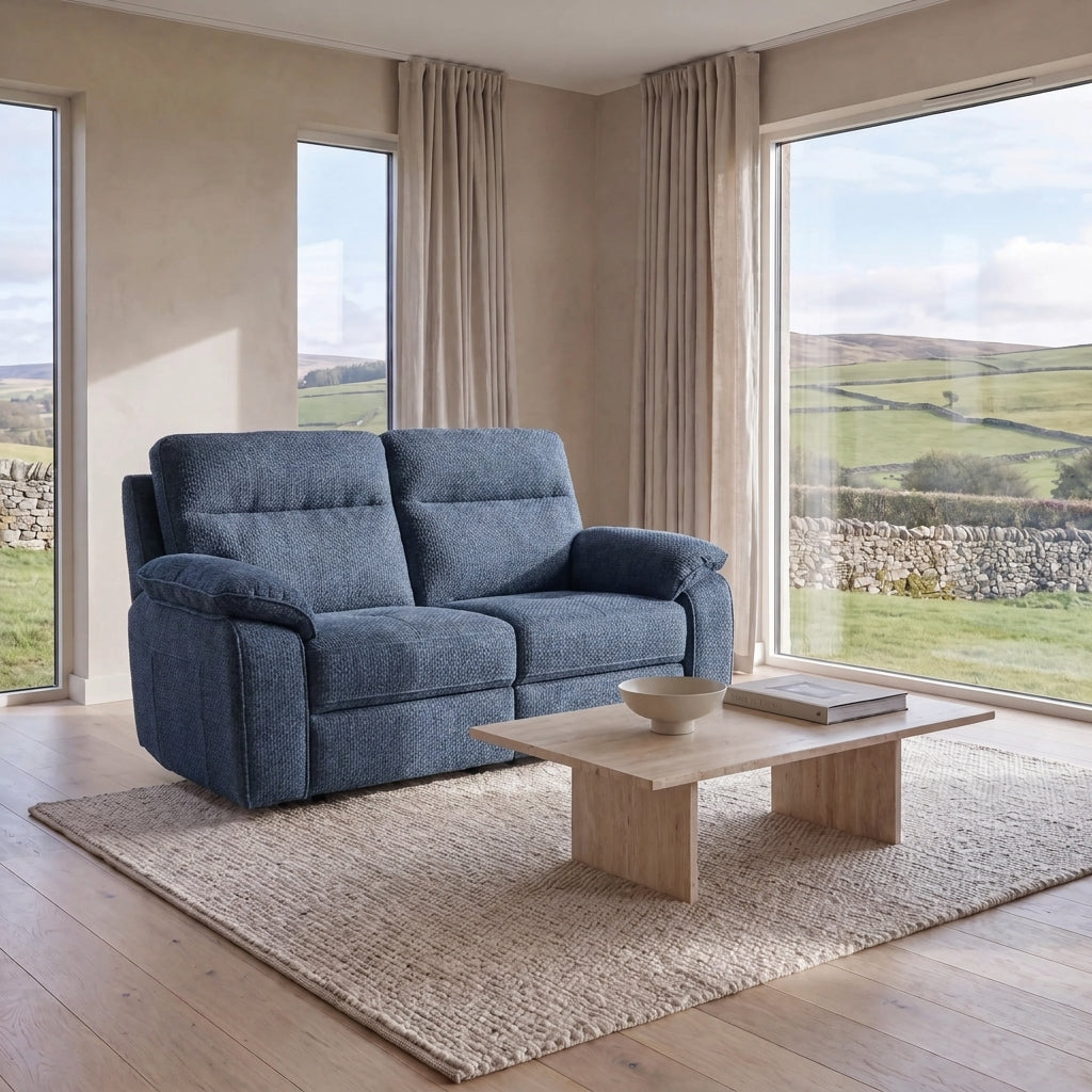 Nicoletti Vivaldi 2 Seater Sofa    - 2 Seater NA/NE — Gaston 737 Blu, gallery image 1