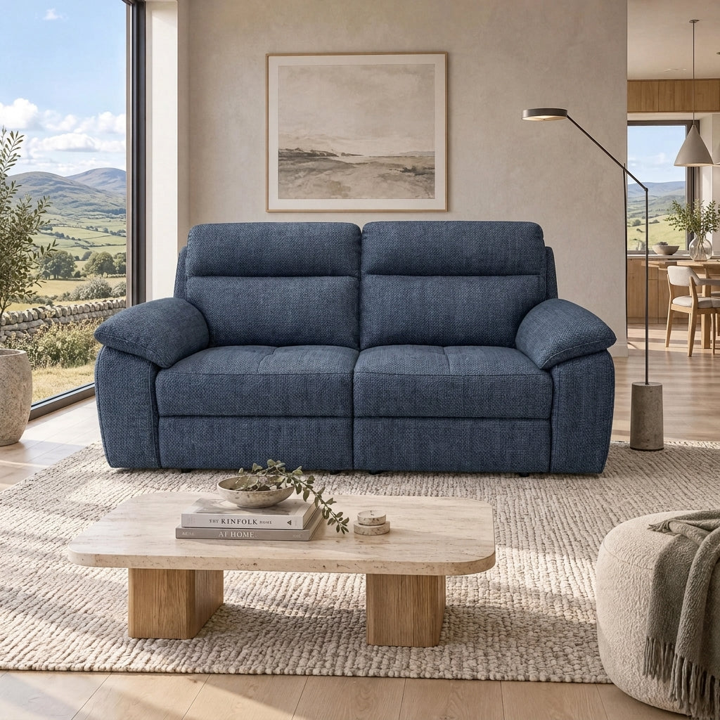 Nicoletti Vivaldi 3 Seater Sofa    - 3 Seater NA/NE — Gaston 737 Blu, gallery image 1