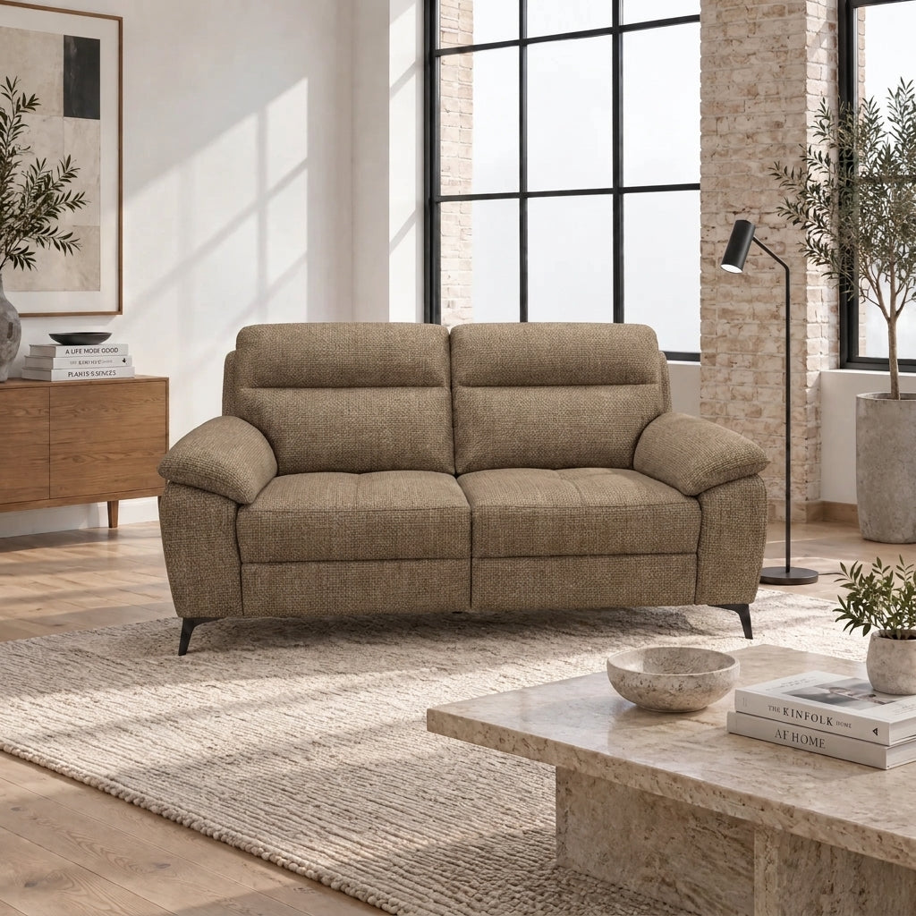 Nicoletti Vivaldi 2 Seater Sofa On Legs - 2 Seater Sofa on Legs NA/NE — Gaston 744 Nocciola, gallery image 1