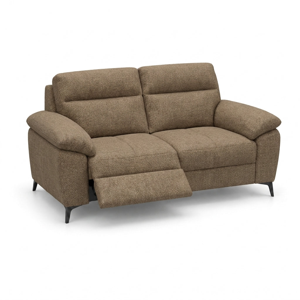 Nicoletti Vivaldi 2 Seater Recliner Sofa On Legs - 2 Seater Double Power Recliner on Legs NA/NE - Power Recliner with USB-C 2 Seater Sofas Sterling Home 9 Gaston 744 Nocciola