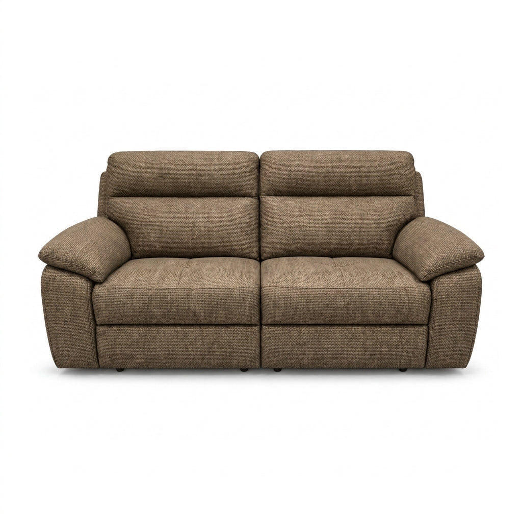 Nicoletti Vivaldi 3 Seater Recliner Sofa - 3 Seater Double Power Recliner NA/NE - Power Recliner with USB-C 3 Seater Sofas Sterling Home 9 Gaston 744 Nocciola