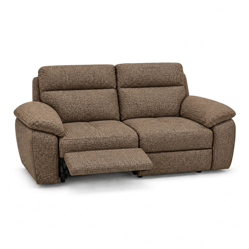 Nicoletti Vivaldi 3 Seater Recliner Sofa    - 3 Seater Double Power Recliner NA/NE  - Power Recliner with USB-C — Gaston 744 Nocciola, gallery image 2