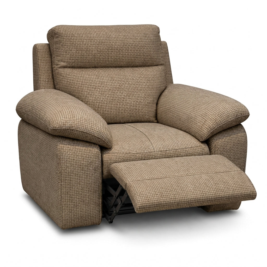 Nicoletti Vivaldi Recliner Armchair - Power Recliner Chair NA/NE - Power Recliner with USB-C — Gaston 744 Nocciola, gallery image 1