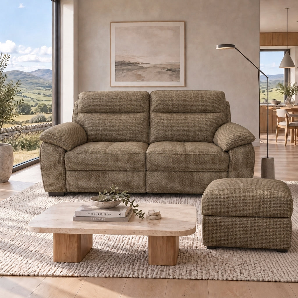 Nicoletti Vivaldi Storage Footstool - Ottoman Holder NA/NE — Gaston 744 Nocciola, gallery image 1