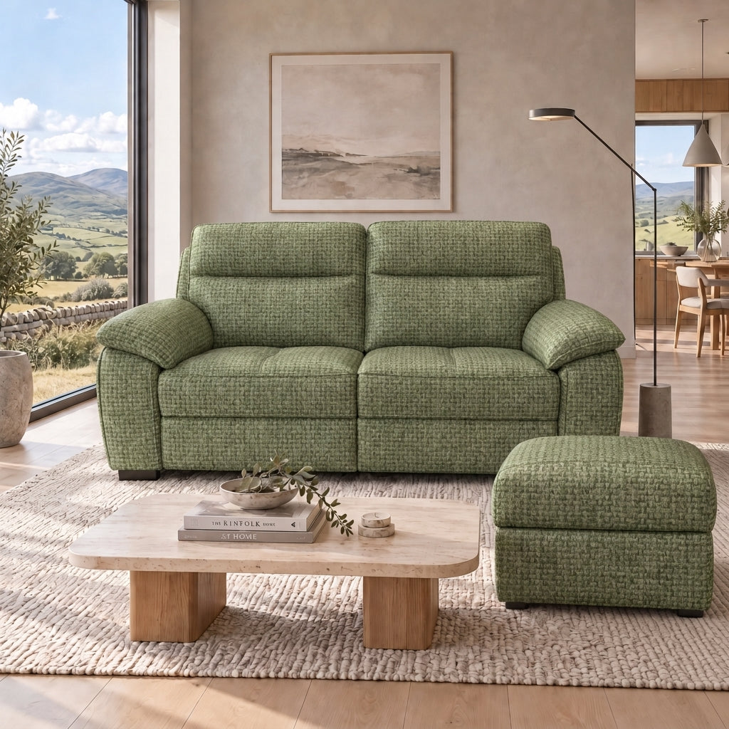 Nicoletti Vivaldi Storage Footstool - Ottoman Holder NA/NE — Gaston 748 Salvia, gallery image 1