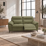 Nicoletti Vivaldi 2 Seater Recliner Sofa On Legs - 2 Seater Double Power Recliner on Legs NA/NE - Power Recliner with USB-C — Gaston 748 Salvia, gallery image 1