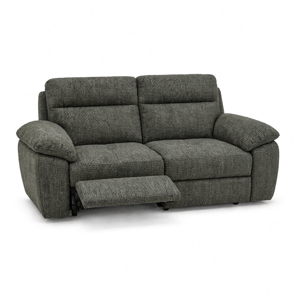 Nicoletti Vivaldi 3 Seater Recliner Sofa    - 3 Seater Double Power Recliner NA/NE  - Power Recliner with USB-C — Gaston 758 Verde, gallery image 2