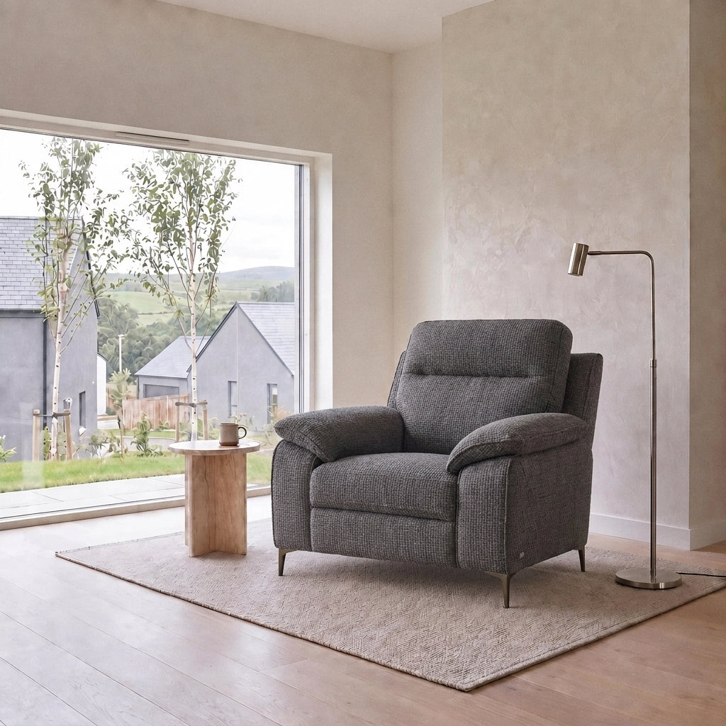 Nicoletti Vivaldi Armchair On Legs  - Chair on Legs NA/NE — Gaston 766 Fumo, gallery image 1