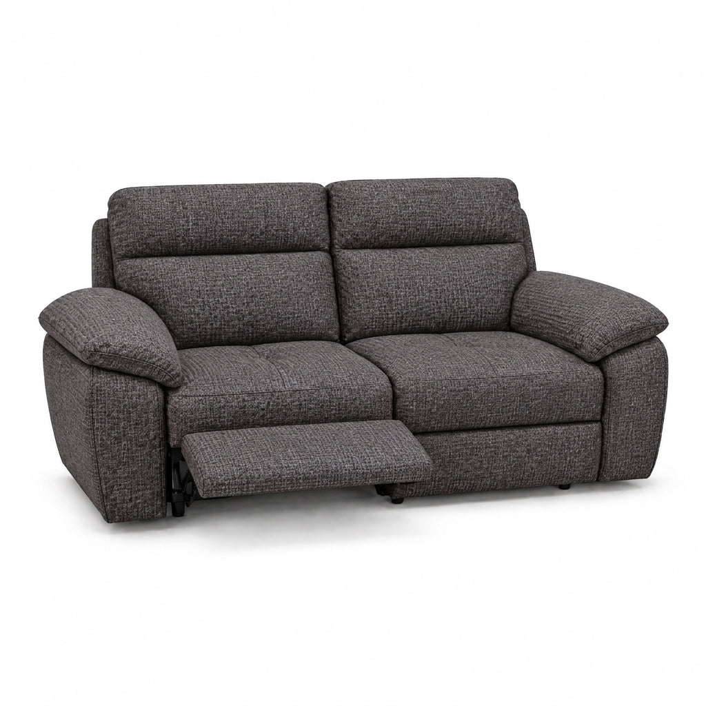 Nicoletti Vivaldi 3 Seater Recliner Sofa    - 3 Seater Double Power Recliner NA/NE  - Power Recliner with USB-C — Gaston 766 Fumo, gallery image 1